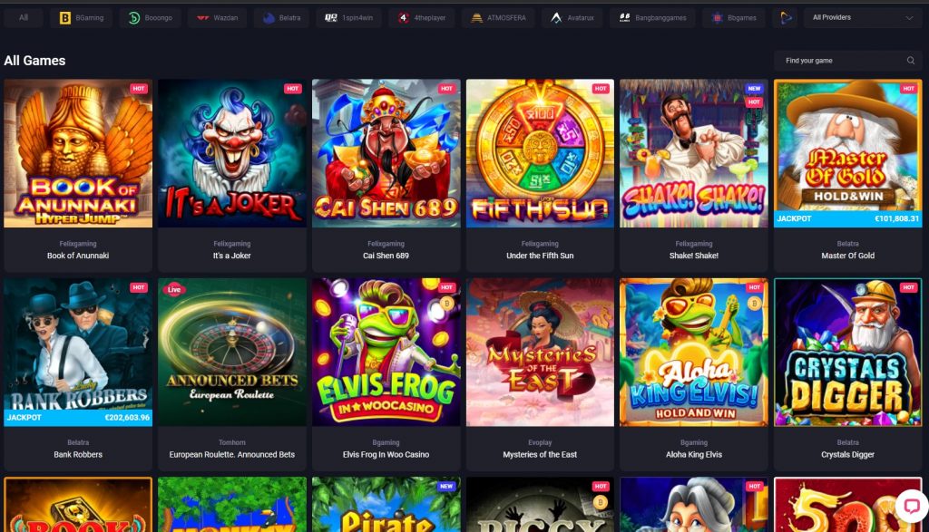 woo casino online games